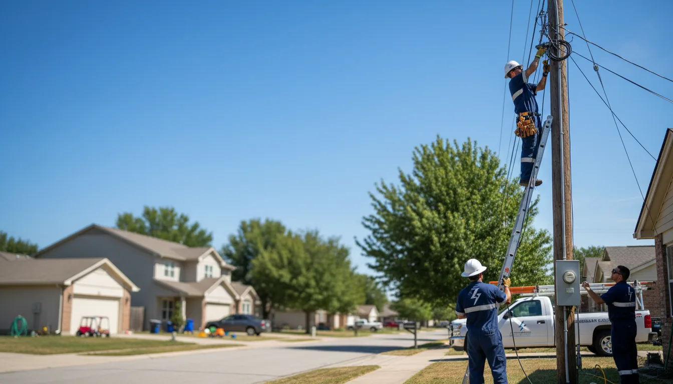 Residential electrician providing installation services in Pella, IA